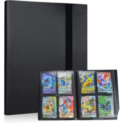 TradingCardPro - Zwarte verzamelmap geschikt voor Pokémon - Map voor 160 Kaarten - 20 Pagina’s - 4 Pocket - A5 Formaat - Premium Kwaliteit - Box - Binder zwart