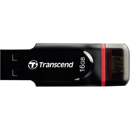 Transcend OTG JetFlash 340 - USB-stick - 16 GB