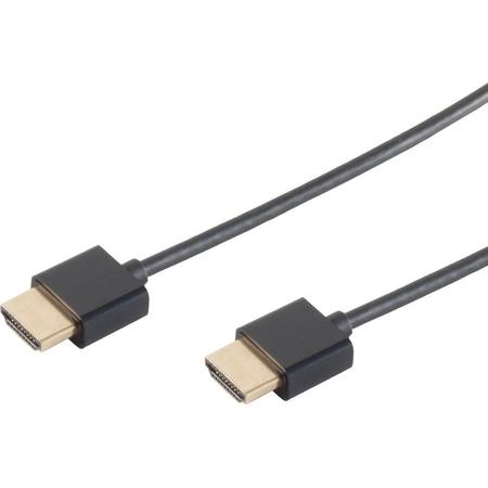 Transmedia Dunne HDMI kabel - versie 1.4 (4K 30Hz) / zwart - 3 meter