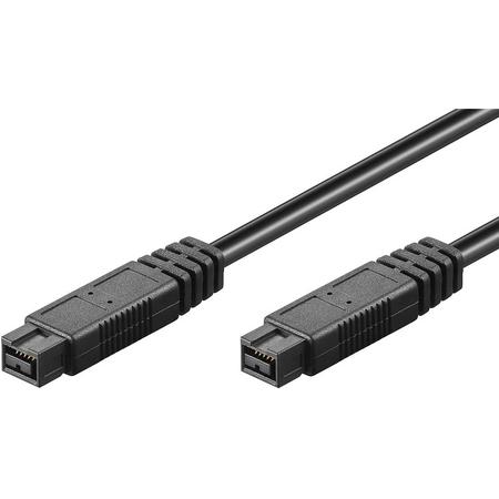 Transmedia FireWire 800 kabel - 9-pins - 9-pins / zwart - 1,8 meter