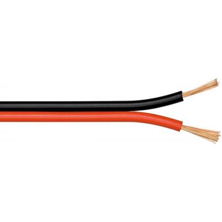 Transmedia Luidspreker kabel (CCA) - 2x 0,75mm² / rood/zwart - 25 meter