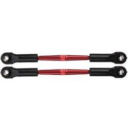 Turnbuckles, aluminum (red-anodized), toe links, 59mm (2) (a