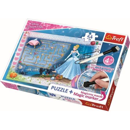 Puzzel met marker 54 pcs / Disney Princess Legpuzzel
