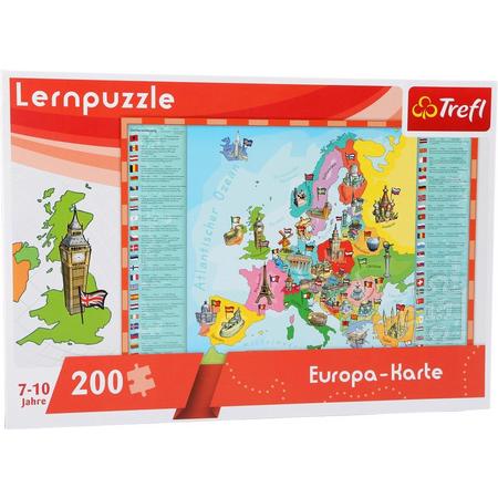 Trefl Kaart Van Europa Leerpuzzel 200-delig