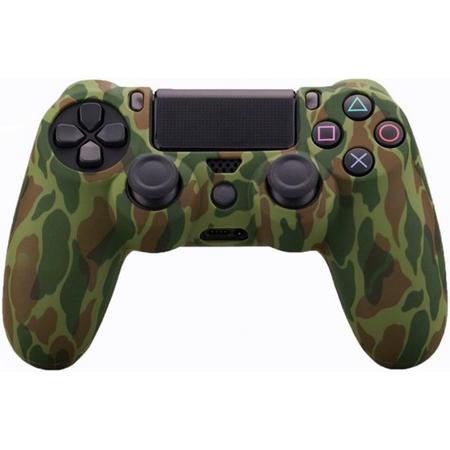 PS4 Controller Silicone Skin/Hoes Playstation 4 - Camouflage groen