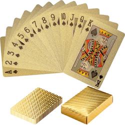 Kaarten - Kaartspel - Poker kaarten - Poker - Black Jack - Spelkaarten - Kaartendeck - Luxe set - 87 mm x 57 mm - Goud