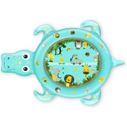 Waterspeelmat - Watermat baby - Tummy time - Speelmat baby - Watermat - Speelmat - Waterspeelgoed - Opblaasbaar - PVC - 80 x 120 cm - Lichtblauw