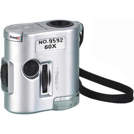 60X Handheld Vergrootglas - Mini Pocket Microscoop - Valuta Detector - Juwelier Loep met LED Licht