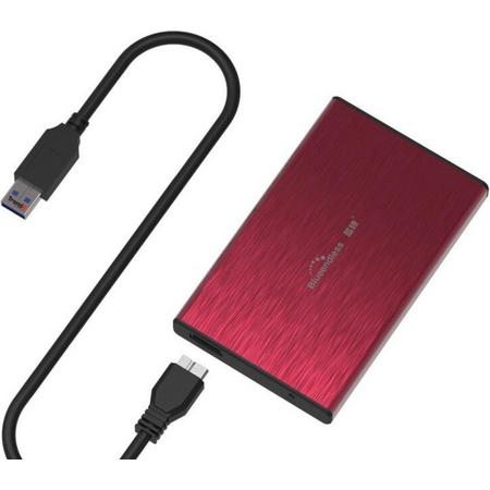 Harde Schijf Case met USB naar Sata 2.5 - HDD Behuizing - Schijf Doos voor Laptop - Rood