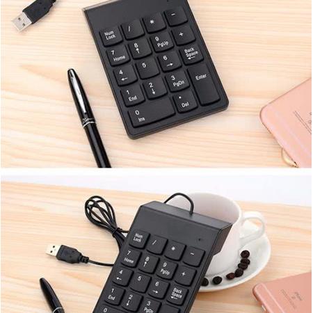 Laptop / PC / USB Mini Numeriek Toetsenbord - Zwart