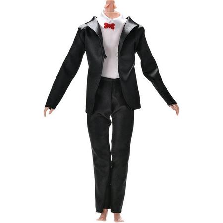 Poppenkleding Set Voor Barbie Ken - Poppen Kleding  - Barbie Pak Modepoppenkleding - Zwart