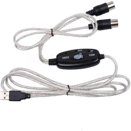 USB MIDI Interface Converter Kabel / Muziek Toetsenbord Adapter