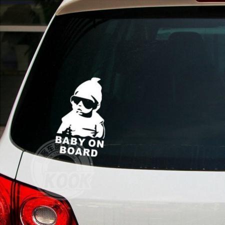Baby Aan Boord Auto Sticker - Wit