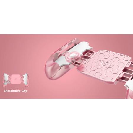 TrendX® Controle met joystick voor touchscreens en grip voor smart phone - verschillende kleuren roze