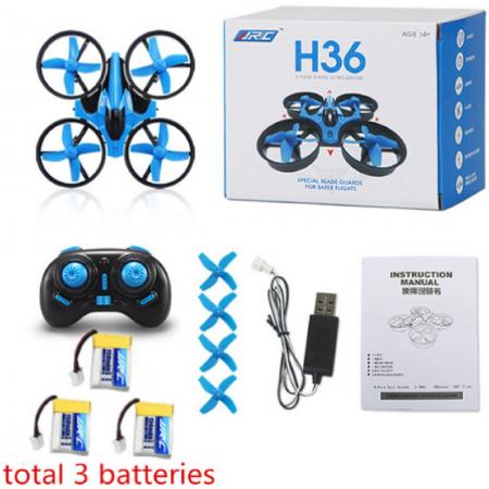 TrendX® Mini Drone Jjrc H36 - Drone - Quadcopters - Return Key - RC - Helicopter - Kinderspeelgoed Blauw