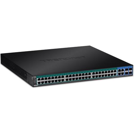 Trendnet TPE-5048WS Managed Gigabit Ethernet (10/100/1000) Power over Ethernet (PoE) 1U Zwart netwerk-switch