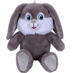 Pluche speelgoed knuffeldier Paashaas/grijs konijn van 30 cm - Dieren knuffels - Cadeau voor kinderen