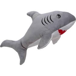 Pluche speelgoed knuffeldier Witte Haai van 52 cm - Dieren knuffels - Cadeau voor kinderen