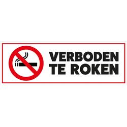 Sticker verboden te roken 6.5 x 19.6 cm rechthoek - Niet roken - Verbodsborden