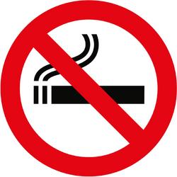 Trendoz Sticker verboden te roken 10,5 cm vierkant - Niet roken - Verbodsborden