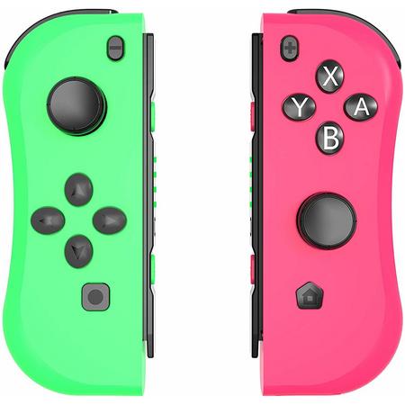 Joy-con controller voor Nintendo switch - Met 2 polsbandjes - Groen en Roze
