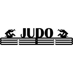 Judo 3bars Medaillehanger zwarte coating - staal - (70cm breed) - Nederlands product - incl. cadeauverpakking - sportcadeau - medalhanger - medailles - muurdecoratie
