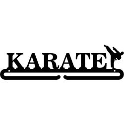 Karate Medaillehanger zwarte coating -  (35cm breed) - Nederlands product - incl. cadeauverpakking - sportcadeau - topkado - medalhanger - medailles - vechtsport - verdedigingssport – muurdecoratie - kerst - sinterklaas