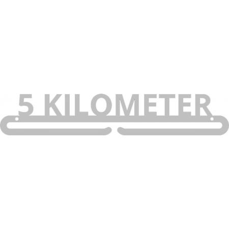 Medaillehanger - RVS - 5 Kilometer (35cm breed) - Nederlands product - incl. cadeauverpakking - eigen ontwerp mogelijk - sportcadeau - topkado - medalhanger - medailles - halve marathon - marathon – muurdecoratie