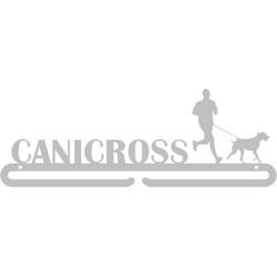 Medaillehanger - RVS - Canicross (35cm breed) - Nederlands product - incl. cadeauverpakking - eigen ontwerp mogelijk - hond - hondensport - canitrail - cross - dogsport - topkado - medalhanger