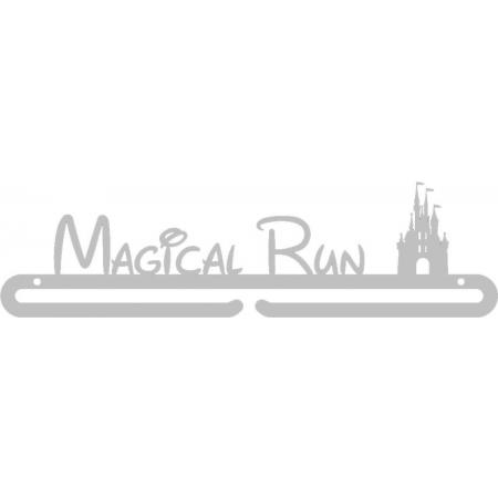 Medaillehanger - RVS - Magical Run Castle (35cm breed) - Nederlands product - incl. cadeauverpakking - eigen ontwerp mogelijk - sportcadeau - topkado - medalhanger - medailles - halve marathon - marathon – muurdecoratie