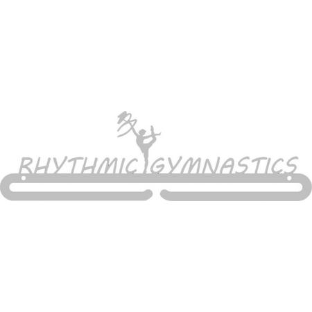 Medaillehanger - RVS - Rhythmic Gymnastics (35cm breed) - Nederlands product - incl. cadeauverpakking - eigen ontwerp mogelijk - sportcadeau - topkado - medalhanger - medailles - ritmische gymnastiek - turnpak - turnmat