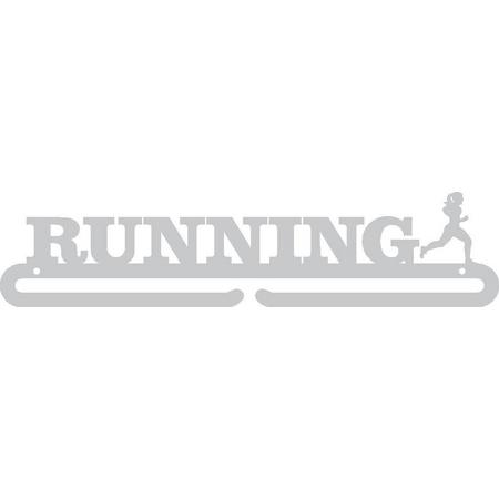 Medaillehanger - RVS - Running Girl Flank (35cm breed)