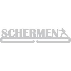Schermen Medaillehanger - RVS - (35cm breed) - Nederlands product - incl. cadeauverpakking - sportcadeau - topkado - medalhanger - medailles - vechtsport - verdedigingssport – muurdecoratie - kerst - sinterklaas