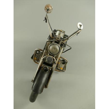 Model Motorfiets Tin - Vintage motorfiets Zwart - 21,5 x 31,4 cm