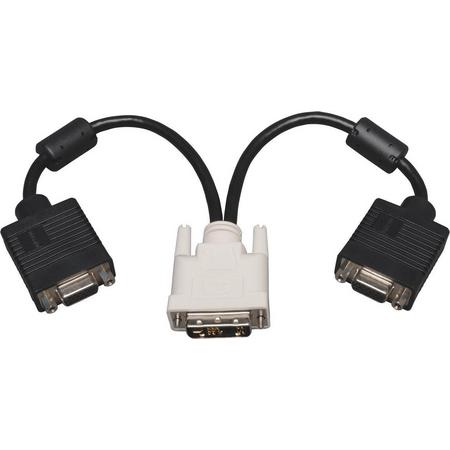 Tripp Lite P120-001-2 kabeladapter/verloopstukje DVI-I 2 x VGA Zwart