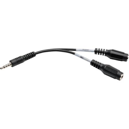 Tripp Lite P318-06N-MFF kabeladapter/verloopstukje 3.5mm 2x3.5mm Zwart