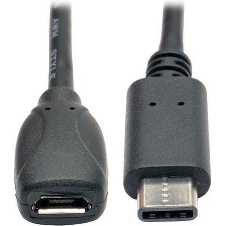 Tripp Lite U040-06N-MIC-F USB-kabel 0,15 m 2.0 USB C Micro-USB B Zwart