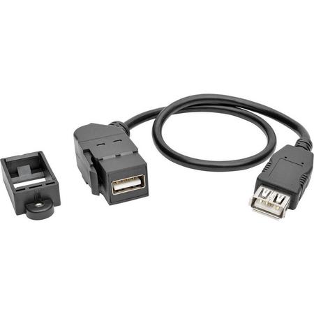 Tripp Lite U060-001-KPA-BK USB-kabel 0,3 m 2.0 USB A Zwart