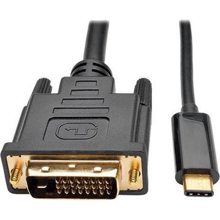 Tripp Lite U444-016-D kabeladapter/verloopstukje DVI -D USB C 3.1 Zwart