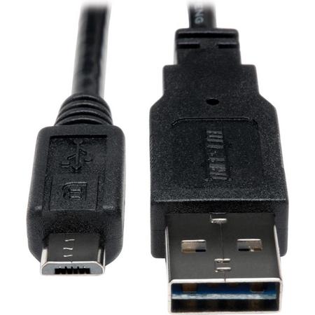Tripp Lite UR050-001 USB-kabel 0,3 m 2.0 USB A Micro-USB B Zwart