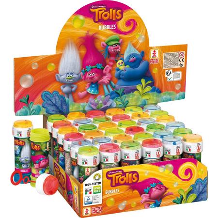 50x Trolls bellenblaas flesjes met spelletje 60 ml voor kinderen - Trollen - Uitdeelspeelgoed - Grabbelton speelgoed