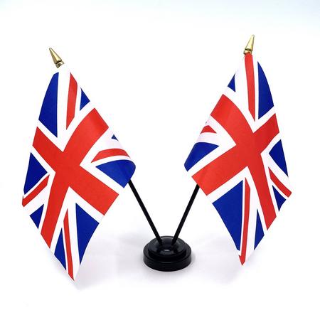 Tafelvlag met standaard - Verenigd Koninkrijk - Vrachtwagen accessoires - 20x14cm - Vrachtwagen Interieur - Auto - Accessoires - Vlaggetje