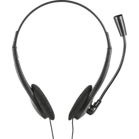 Trust - Koptelefoons Stereo headset - Computer headset - Koptelefoon met Microfoon - Koptelefoon  voor PC, Laptop, Gaming, Skype - Headset Met Microfoon - Zwart