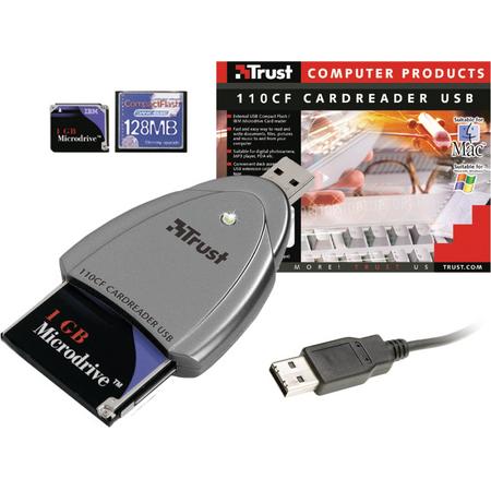 Trust 11Trust 110 CF kaart lezer USB0 CF cardreader USB