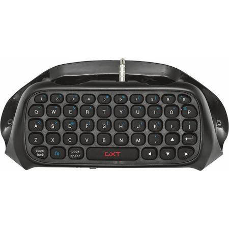 Trust GXT 252 PS4 Snap-on Keyboard ES Bluetooth QWERTY Spaans Zwart toetsenbord