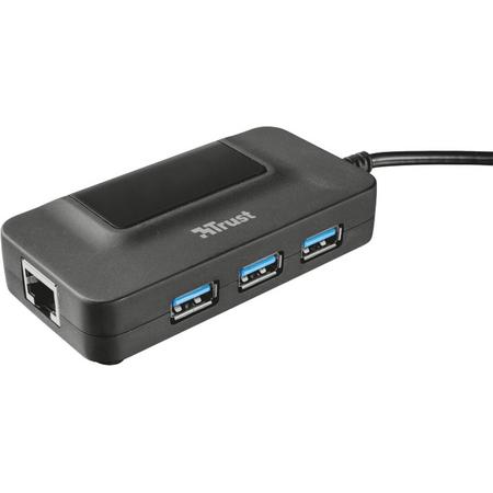Trust Oila -  3 Poorts USB 3.0 Hub met Netwerkpoort