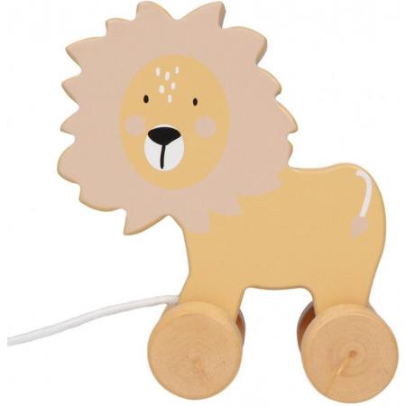 ✅  Tryco - Houten Speelgoed Pull Along Lion - Trekspeelgoed Leeuw