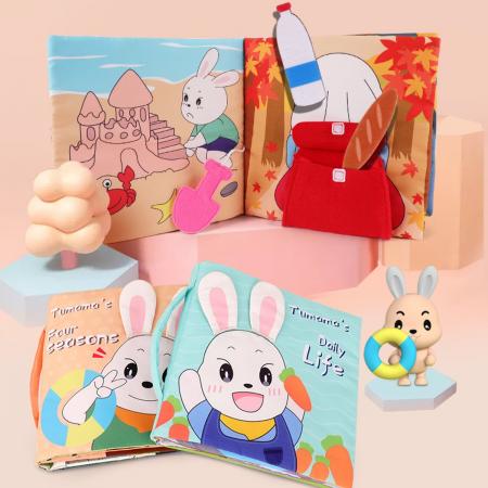 Zachten Stoffen Boeken Baby Peuters Kinderen - Vroeg Leren Boeken - Kids Learning Book Toy - Educatief Speelgoed – Kraamcadeau - Video