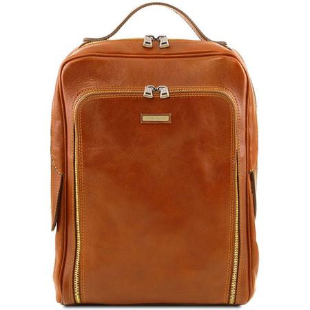Tuscany Leather Bangkok leren laptop rugzak Cognac TL141793