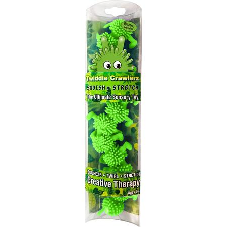 Twiddle Crawlerz - Squish n Stretch - Electric Green - Fidget Toy